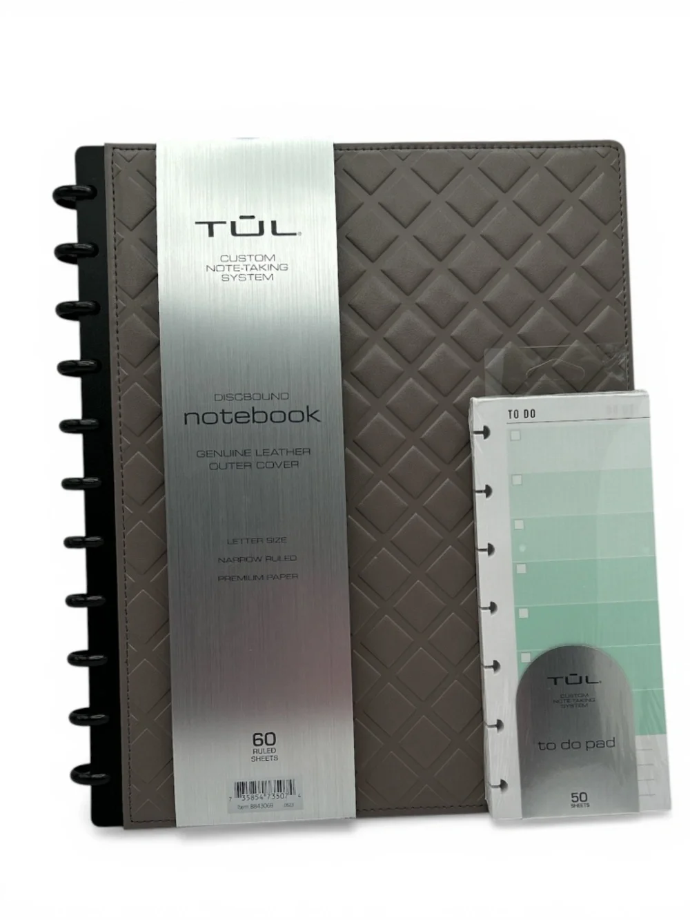Quilted Leather TUL Notebook with FREE To Do insert plus 60 quality pages